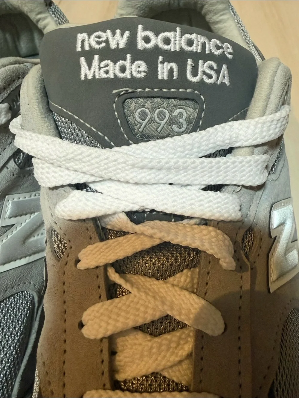 New Balance Men's MADE IN THE USA 993 Sneakers, Grey. Size 11.5 /4E (Extra Wide)